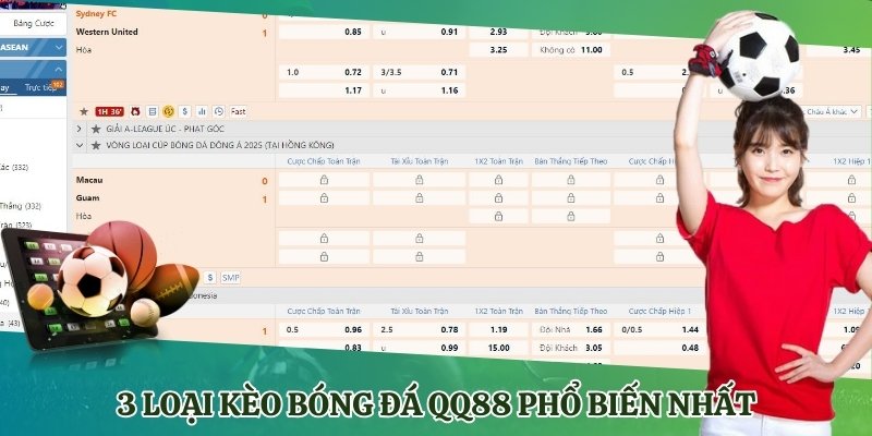 Hướng dẫn cách đọc 3 loại kèo bóng đá QQ88 phổ biến nhất